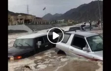ویدیو/ لحظه بیرون کشیدن راننده از زیر سیلاب