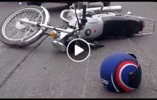 ویدیو/ تصادف خطرناک موترسایکل سوار در سرک