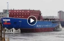 ویدیو/ کشتی یخ‌شکن هستوی جدید روسیه