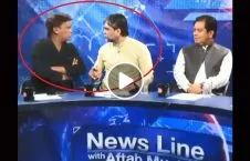 ویدیو/ درگیری فزیکی در برنامه زنده تلویزیونی در پاکستان