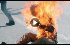 ویدیو مرد مشکلات سوزاند 226x145 - ویدیو/ مردی که بخاطر مشکلات خودش را سوزاند