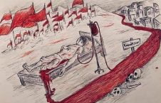 خون 226x145 - کاریکاتور/ دریای کابل از خون کودکان وطن رنگین شده است