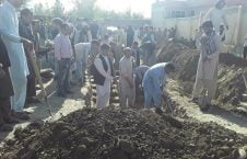 تصاویر/ خاک سپاری دسته جمعی قربانیان حادثه خونین در غرب کابل