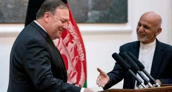 گفتگوی ویدیویی رییس جمهوری اسلامی افغانستان با وزیر امور خارجه امریکا