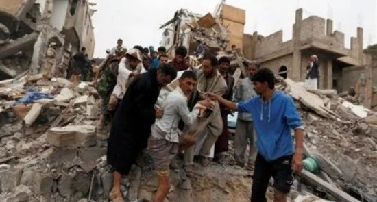 حمله راکتی ایتلاف سعودی به یمن