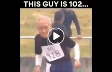 ویدیو/ اشتراک پیرمرد 102 ساله جاپانی در مسابقه ورزشی