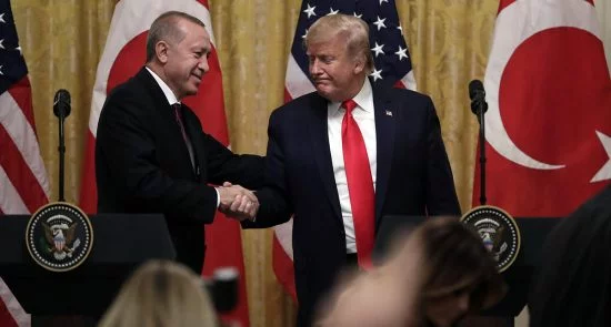 استقبال گرم رییس جمهور امریکا از همتای ترکی‌اش