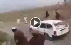 ویدیو/ سنگ سار یک موتر در افغانستان