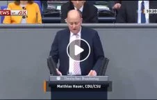 ویدیو/ لحظه سکته نماینده پارلمان جرمنی حین سخنرانی