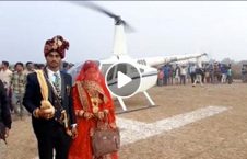 ویدیو پرواز عروس داماد هند ازدواج 226x145 - ویدیو/ پرواز عروس و داماد هندی در روز ازدواجشان