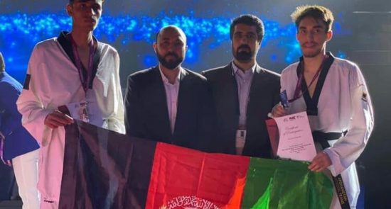 تکواندوکار افغان 1 550x295 - نایب قهرمانی افغانستان در رقابتهای تکواندو در امارات