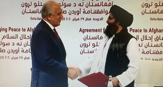 توافق صلح امریکا و طالبان امضا شد