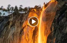 ویدیو/ آیا این آبشار آتش واقعی است؟