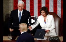 ویدیو/ حرکت عجیب ترمپ در ابتدای سخنرانی در کانگرس!