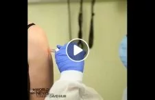 ویدیو/ لحظه تزریق واکسین کرونا به اولین فرد داوطلب