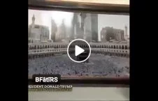 ویدیو/ نصب تصویر بیت الله شریف در ارگ سفید