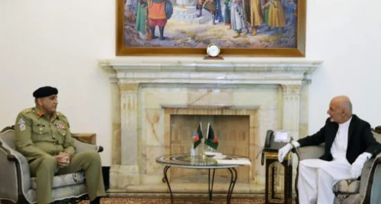 بررسی پروسه صلح در دیدار رییس جمهور غنی با لوی درستیز پاکستان