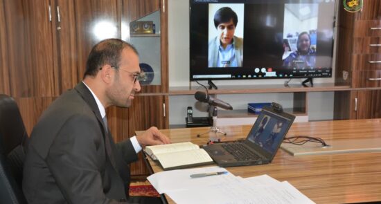 نور الرحمن اخلاقی  550x295 - گفتگوی تصویری سرپرست وزارت امور مهاجرین با رییس بخش مهاجرت سفارت امریکا در کابل