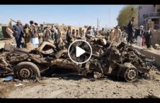 ویدیویی پس از انفجار موتر بم گذاری شده در مرکز ولایت غور