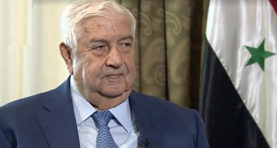 وزیر امور خارجه سوریه وفات یافت