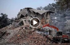 ویدیو/ لحظه تخریب ساختمان ۷۰ ساله سینما پارک