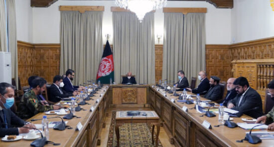 جلسه شورای عالی امنیت ملی تحت ریاست رئیس جمهوری اسلامی افغانستان