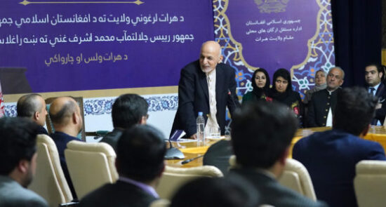 استقبال رییس جمهور غنی از برنامه ها و تلاش های جوانان هرات