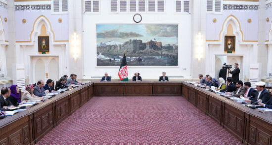 جلسه کابینه 550x295 - برگزاری جلسه کابینه تحت ریاست تحت رئیس جمهوری اسلامی افغانستان