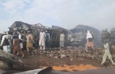 آتش‌سوزی در ولسوالی شکردرۀ کابل به روایت تصاویر