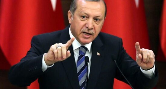 رجب طیب اردوغان 550x295 - واکنش رییس جمهور ترکیه به درگیری‌های اخیر در مسجدالاقصی