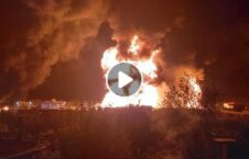 ویدیو/ لحظه آتش گرفتن یک تانک تیل در ولسوالی شکردرۀ کابل