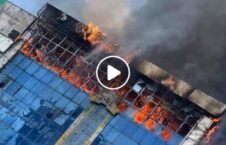 ویدیو/ لحظه وقوع آتش‌سوزی در فروشگاهی در مکروریان چهارم کابل