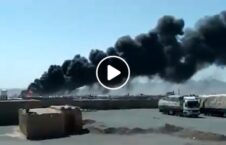 ویدیو/ لحظه وقوع آتش‌سوزی در گمرگ میل 78 فراه