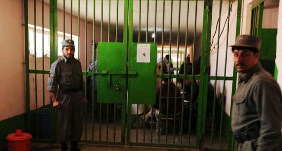 زندان 550x295 - پایان تطبیق دوز اول واکسین کرونا در زندان‌های ۳۴ ولایت افغانستان
