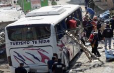 تصادف مکزیک 2 226x145 - تصاویر/ تصادف مرگبار یک موتر بس در مکزیک