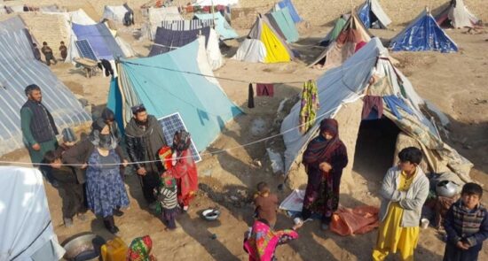 بیجا شده 550x295 - گزارش سازمان ملل درباره افزایش شمار بی جا شدگان داخلی در افغانستان