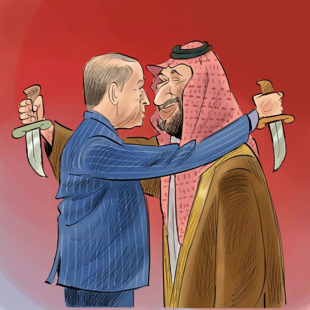 عربستان ترکیه 1024x1024 - کاریکاتور/ سیاست های دوگانه ترکیه