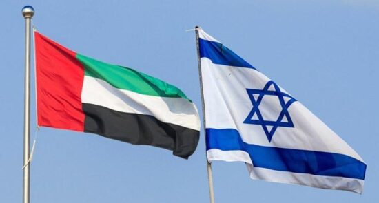 اسراییل امارات 550x295 - سفر محرمانه یک هیئت عالی‌رتبه اسراییلی به امارات متحده عربی