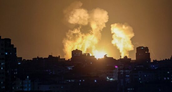 نوار غزه 550x295 - عملیات نظامی جدید اسراییل بالای مردم بی دفاع فلسطین