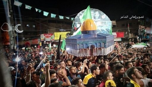 غزه جشن پیروزی 511x295 - جشن پیروزی باشنده گان غزه پس از اعلام آتش‌بس