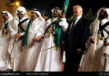 رقاصی دونالد ترمپ با پادشاه عربستان سعودی