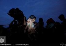 لحظات وحشتناک عبور مسلمانان روهینگیا از رودخانه (5)