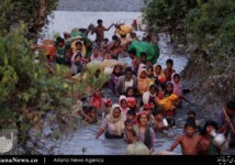 لحظات وحشتناک عبور مسلمانان روهینگیا از رودخانه (8)