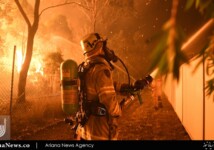 Protecting homes from the south western Sydney bushfire.