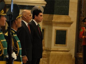 قربان قلی بردی محمدوف - دیدار رییس جمهور غنی با رییس جمهور ترکمنستان