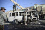 حمله انتحاری بالای موتر کاستر نیروهای اردوی ملی در شهر مزارشریف